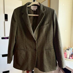 Evan Picone Vintage Women's Olive Green Blazer Size 12
